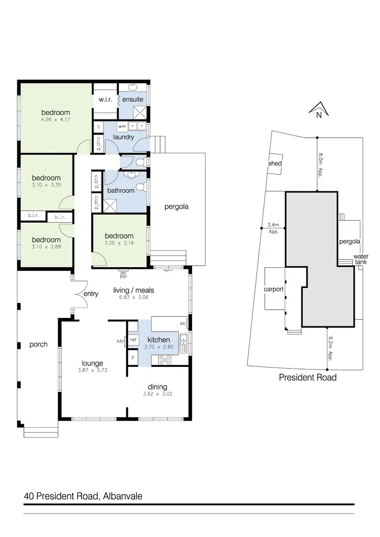 Floorplan of Homely house listing, 40 President Road, Albanvale VIC 3021