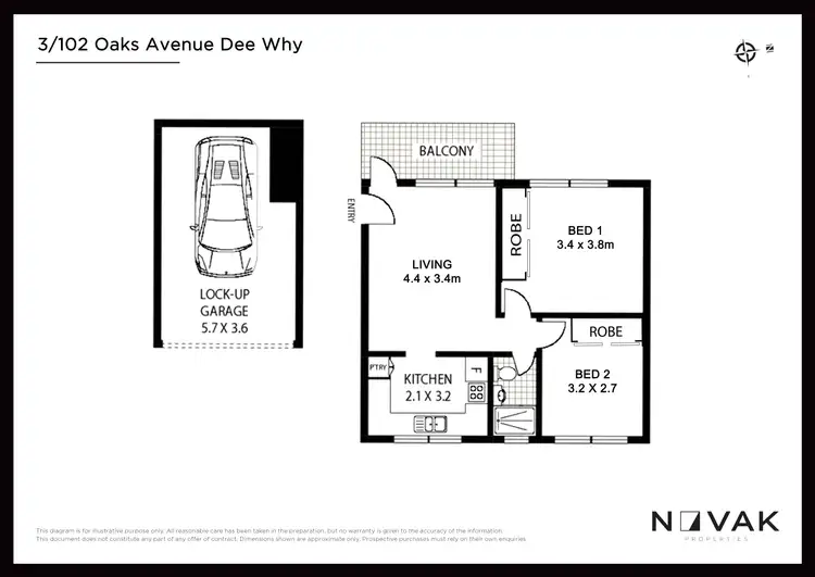 Floorplan of Homely apartment listing, 3/102 Oaks Avenue, Dee Why NSW 2099
