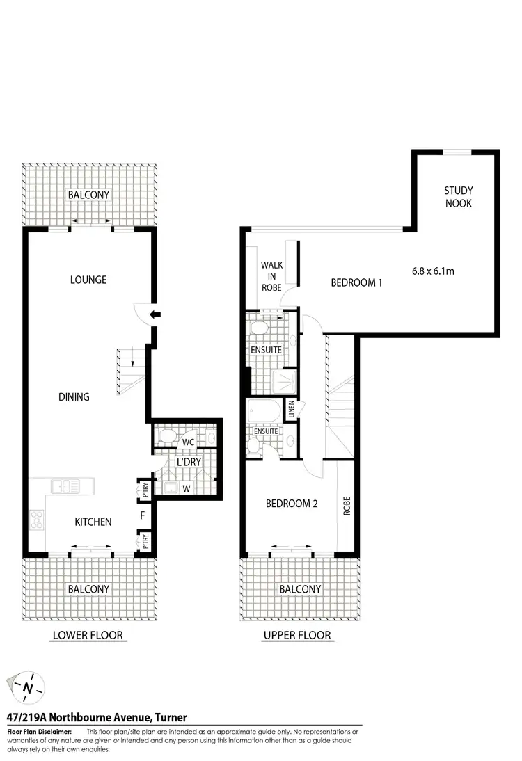 Floorplan of Homely apartment listing, 47/219A Northbourne Avenue, Turner ACT 2612