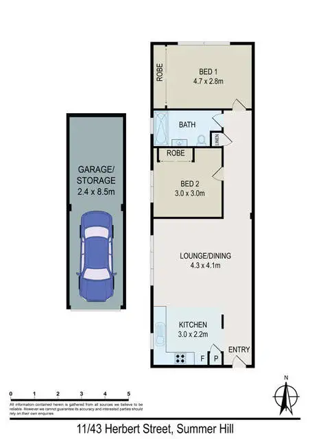 Floorplan of Homely apartment listing, 11/43 Herbert Street, Summer Hill NSW 2130