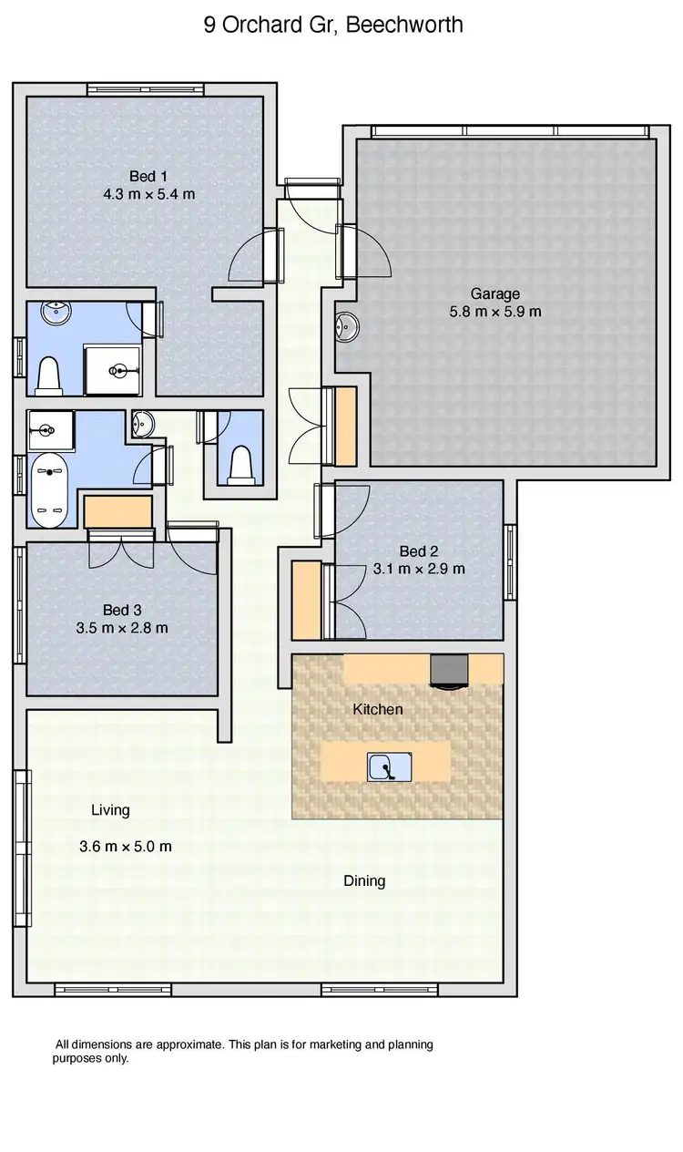 Floorplan of Homely house listing, 9 Orchard Grove, Beechworth VIC 3747