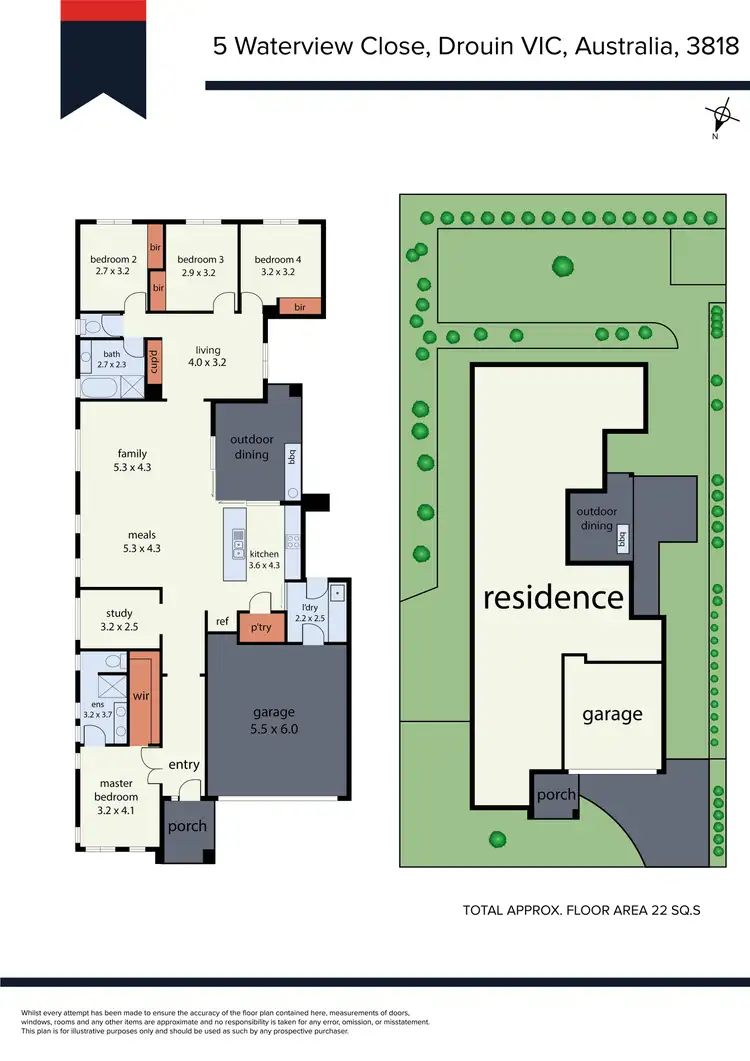 Floorplan of Homely house listing, 5 Waterview Close, Drouin VIC 3818