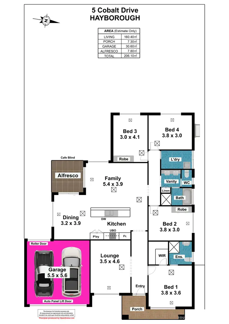 Floorplan of Homely house listing, 5 Cobalt Drive, Hayborough SA 5211