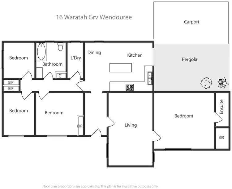 Floorplan of Homely house listing, 16 Waratah Grove, Wendouree VIC 3355