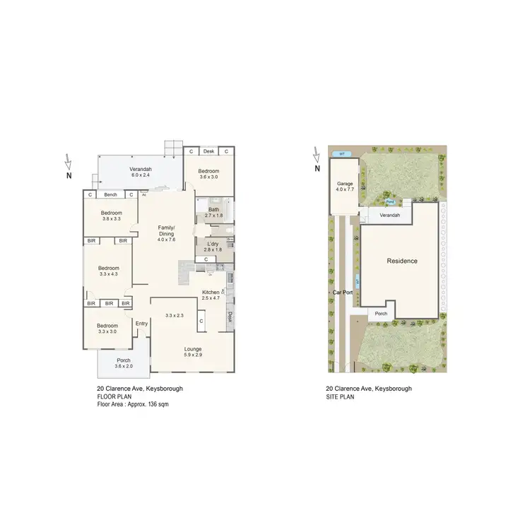 Floorplan of Homely house listing, 20 Clarence Avenue, Keysborough VIC 3173