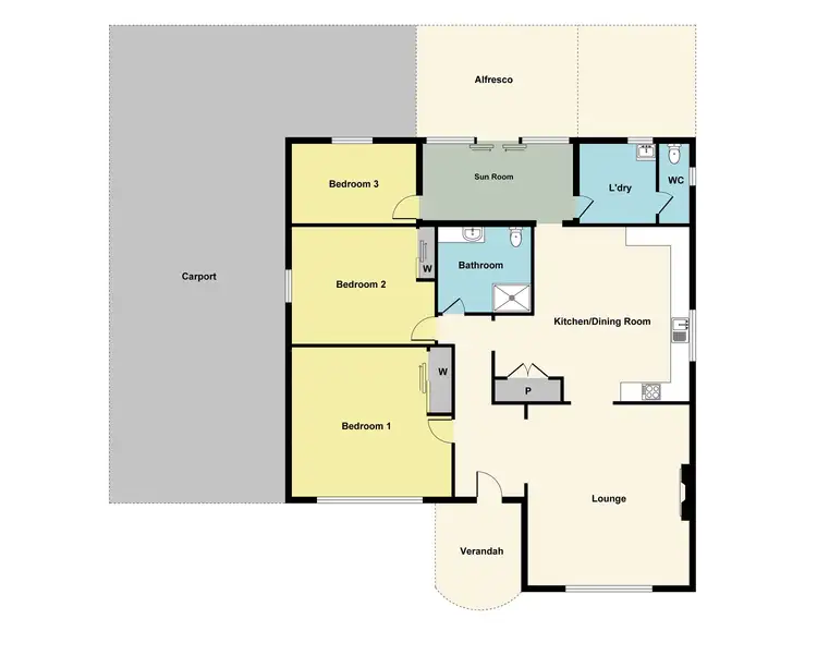 Floorplan of Homely house listing, 54 Majorca Road, Maryborough VIC 3465