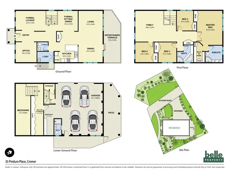 Floorplan of Homely house listing, 35 Pinduro Place, Cromer NSW 2099