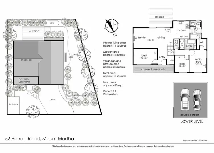 Floorplan of Homely house listing, 52 Harrap Road, Mount Martha VIC 3934