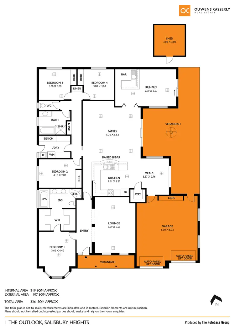 Floorplan of Homely house listing, 1 The Outlook, Salisbury Heights SA 5109
