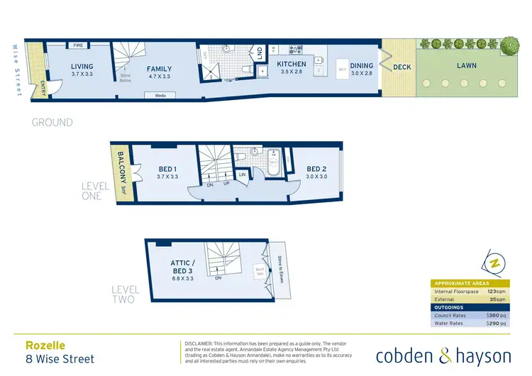 Floorplan of Homely house listing, 8 Wise Street, Rozelle NSW 2039