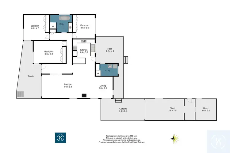 Floorplan of Homely house listing, 45 Mookarii Street, Cobram VIC 3644