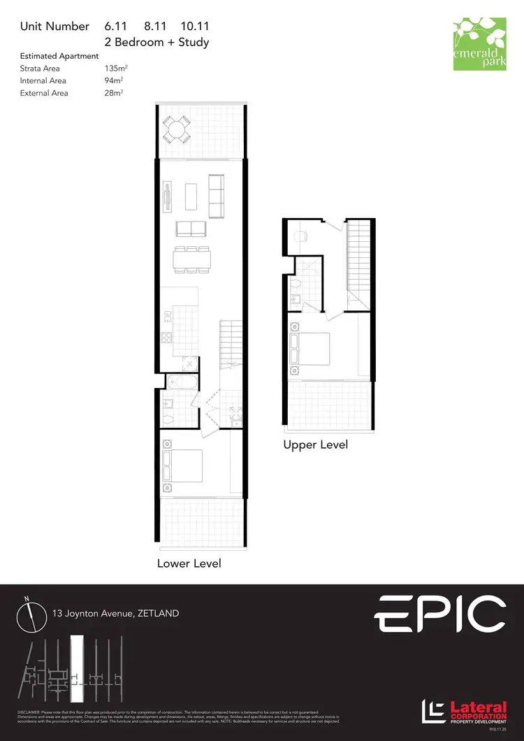 Floorplan of Homely unit listing, 611/5 O'Dea Avenue, Zetland NSW 2017