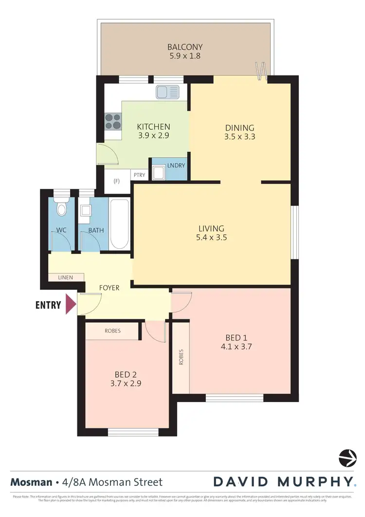 Floorplan of Homely apartment listing, 4/8A Mosman Street, Mosman NSW 2088