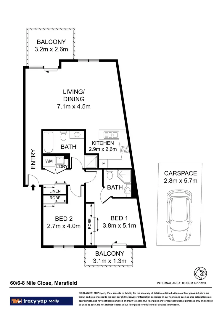 Floorplan of Homely apartment listing, 60/6-8 Nile Close, Marsfield NSW 2122