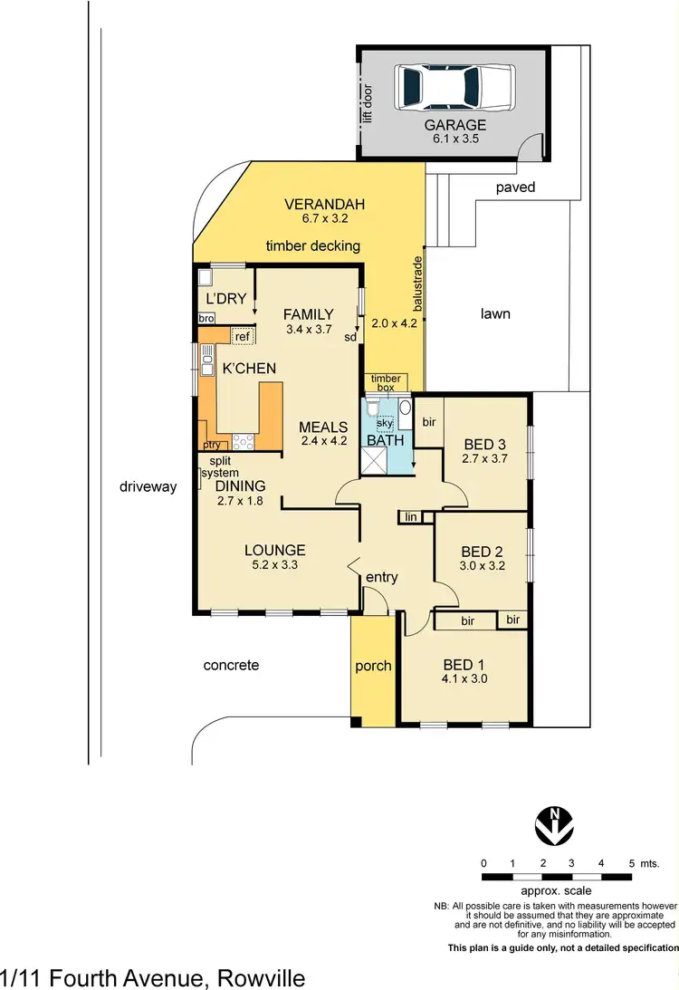 Floorplan of Homely unit listing, 1/11 Fourth Avenue, Rowville VIC 3178
