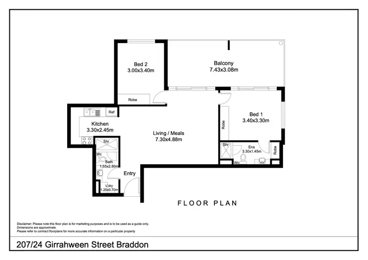 Floorplan of Homely apartment listing, 207/24 Girrahween Street, Braddon ACT 2612