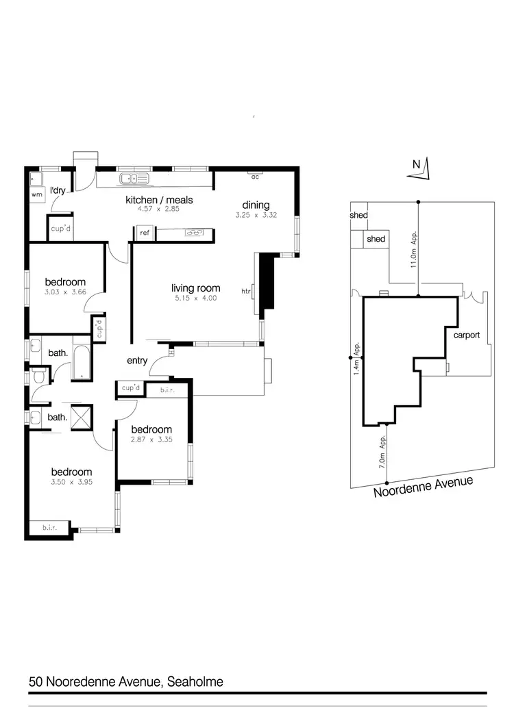 Floorplan of Homely house listing, 50 Noordenne Avenue, Seaholme VIC 3018