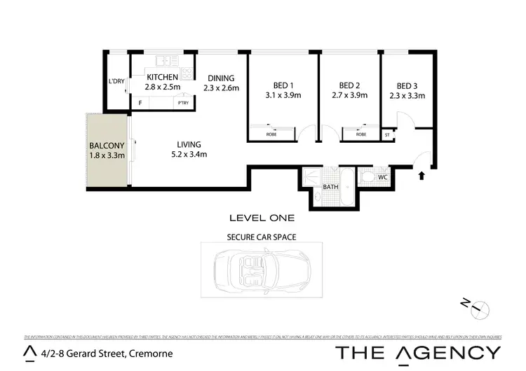 Floorplan of Homely apartment listing, 4/2-8 Gerard Street, Cremorne NSW 2090