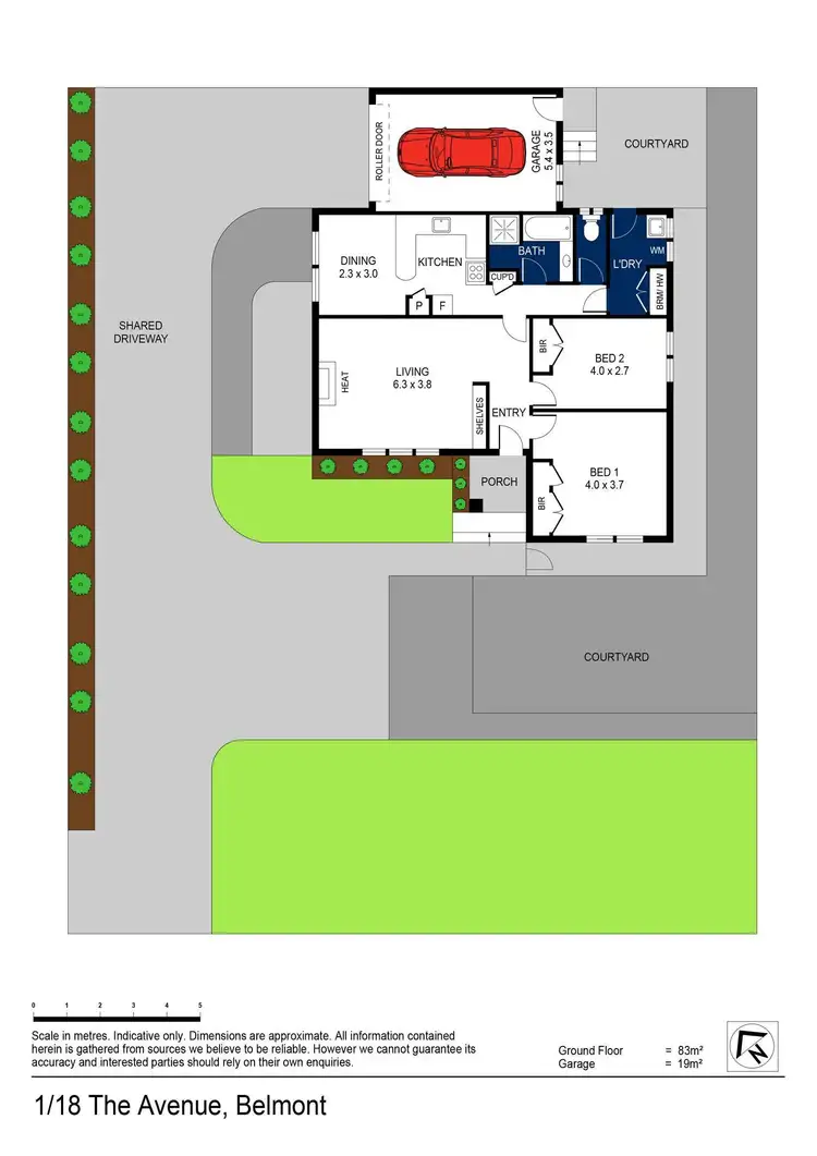 Floorplan of Homely unit listing, 1/18 The Avenue, Belmont VIC 3216