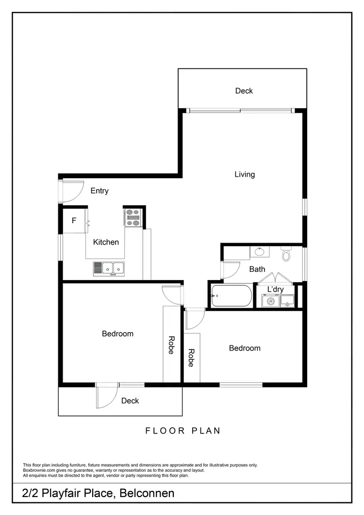 Floorplan of Homely apartment listing, 2/2 Playfair Place, Belconnen ACT 2617