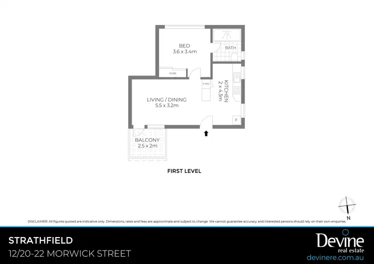 Floorplan of Homely apartment listing, 12/20-22 Morwick Street, Strathfield NSW 2135