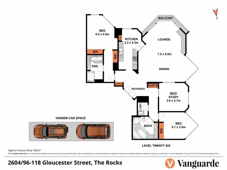 Floorplan of Homely apartment listing, 2604/96-118 Gloucester Street, The Rocks NSW 2000