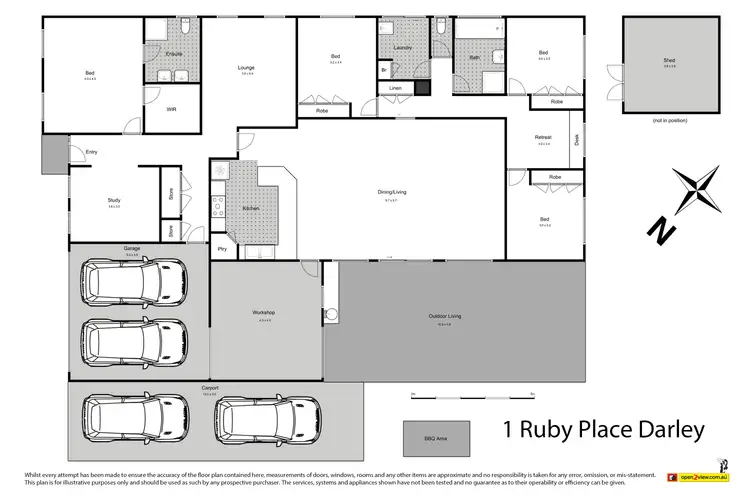 Floorplan of Homely house listing, 1 Ruby Place, Darley VIC 3340