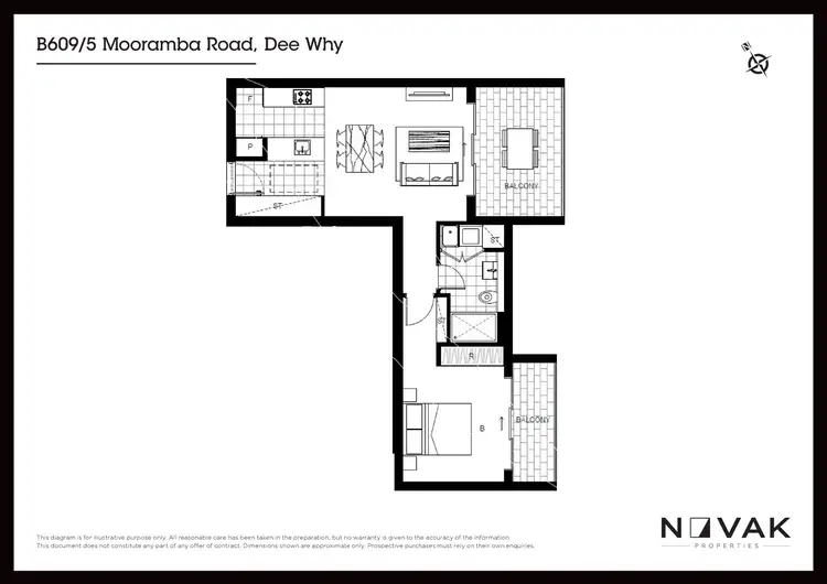 Floorplan of Homely apartment listing, 609/5 Mooramba Road, Dee Why NSW 2099