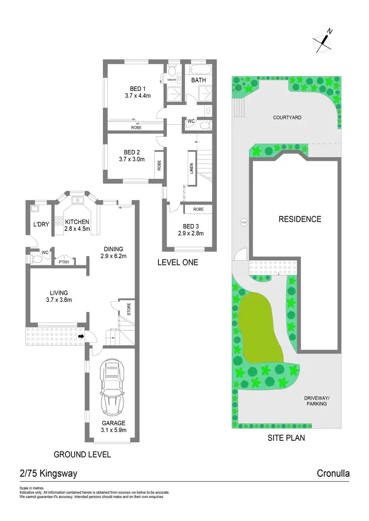 Floorplan of Homely townhouse listing, 2/75 Kingsway, Cronulla NSW 2230