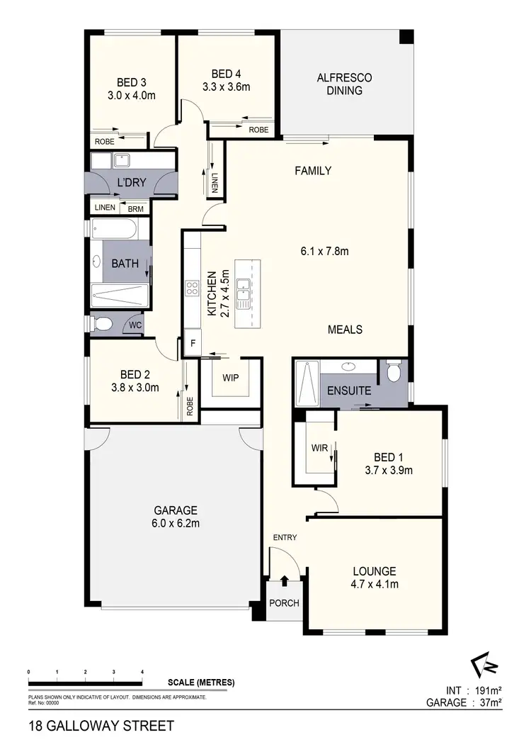 Floorplan of Homely house listing, 18 Galloway Street, Ascot VIC 3551