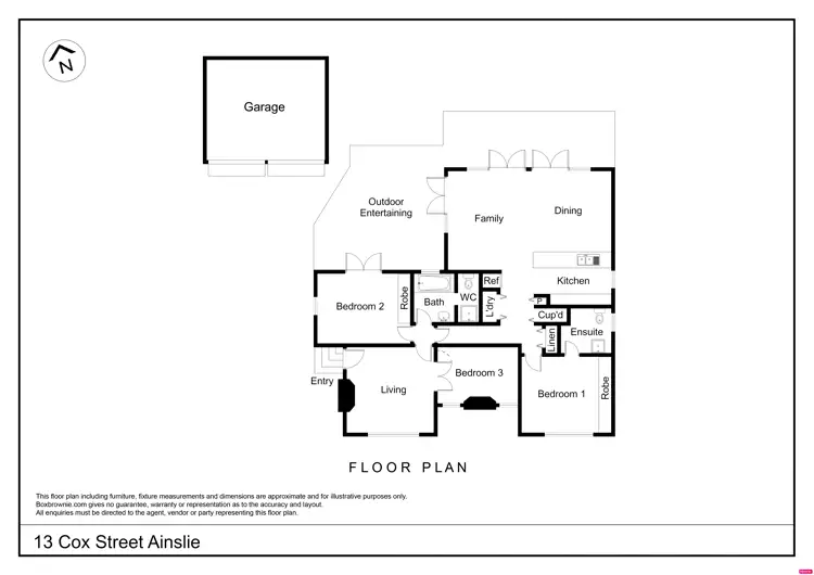 Floorplan of Homely house listing, 13 Cox Street, Ainslie ACT 2602