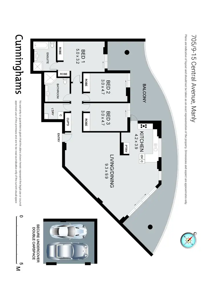 Floorplan of Homely apartment listing, 705/9-15 Central Avenue, Manly NSW 2095