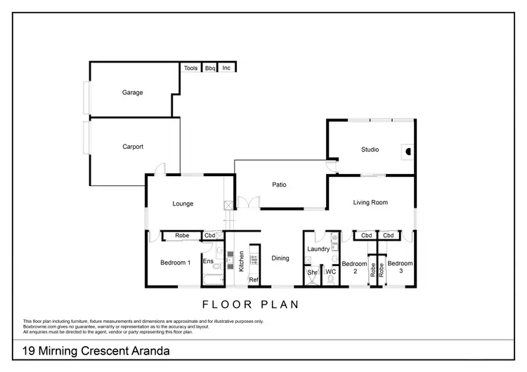 Floorplan of Homely house listing, 19 Mirning Crescent, Aranda ACT 2614