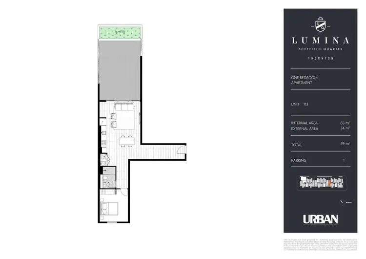 Floorplan of Homely apartment listing, 113/26 Lord Sheffield Circuit, Penrith NSW 2750
