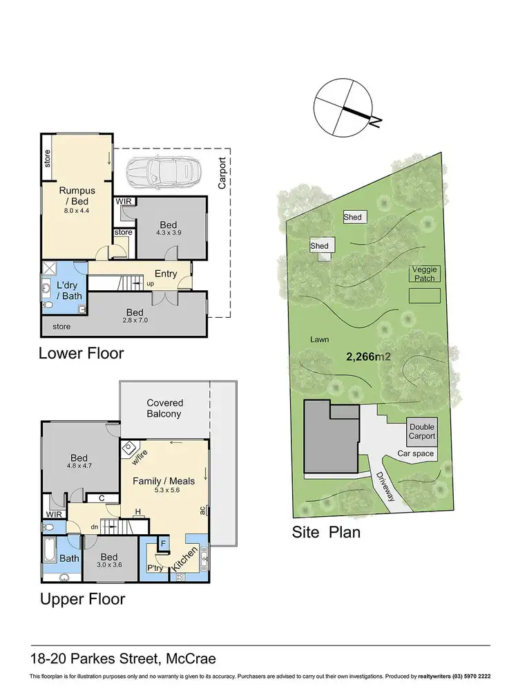 Floorplan of Homely house listing, 18-20 Parkes Street, Mccrae VIC 3938