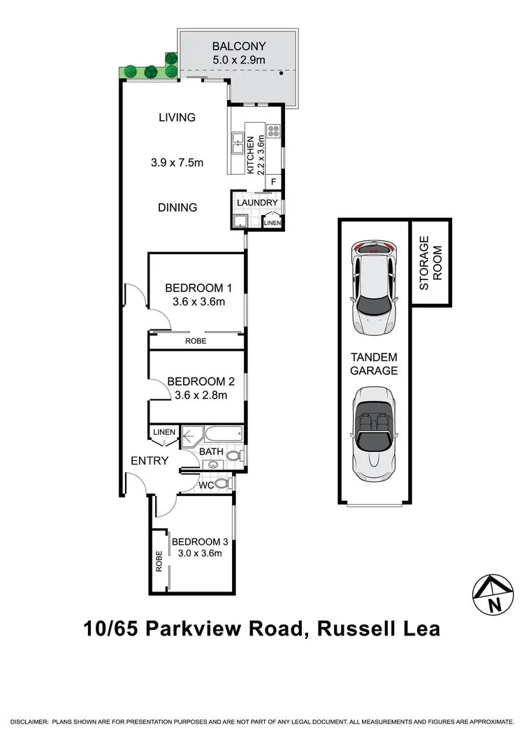 Floorplan of Homely apartment listing, 10/65 Parkview Road, Russell Lea NSW 2046