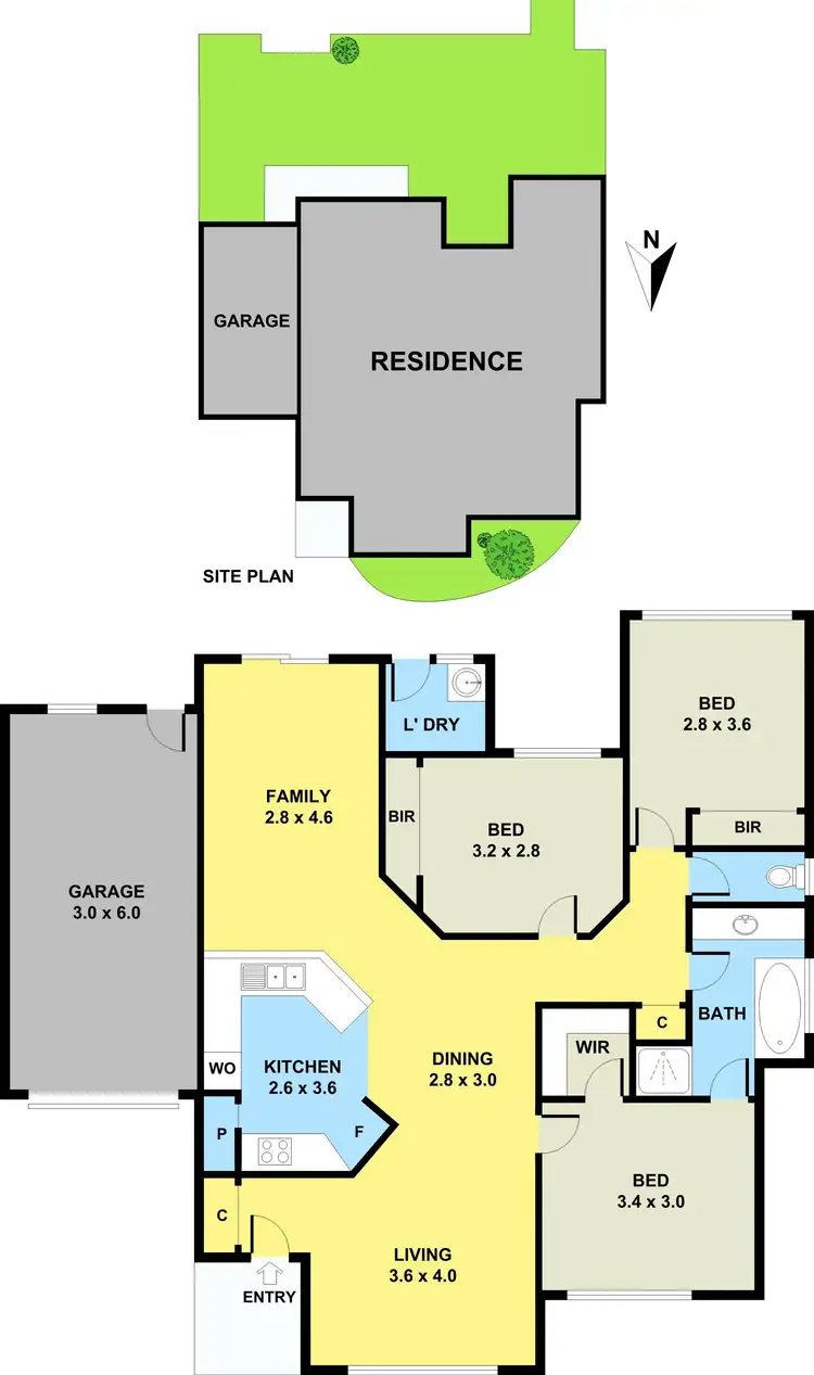 Floorplan of Homely unit listing, 12/93 Frawley Road, Hallam VIC 3803