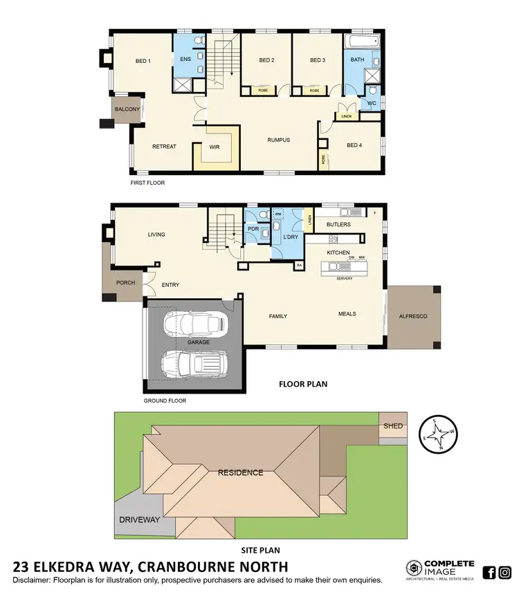 Floorplan of Homely house listing, 23 Elkedra Way, Cranbourne North VIC 3977