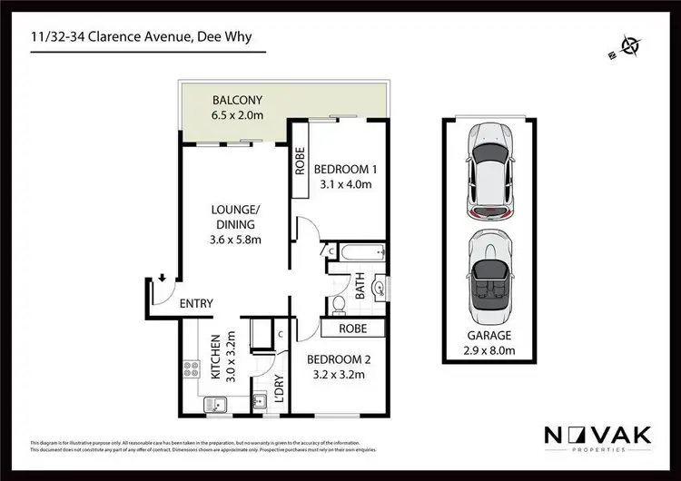Floorplan of Homely apartment listing, 11/34 Clarence Avenue, Dee Why NSW 2099