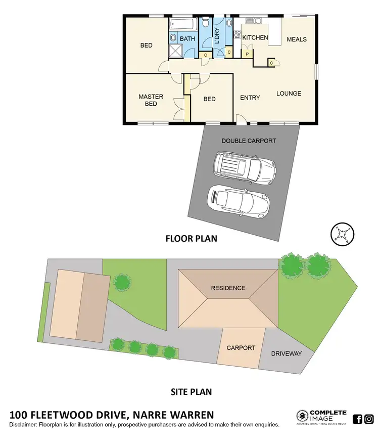 Floorplan of Homely house listing, 100 Fleetwood Drive, Narre Warren VIC 3805