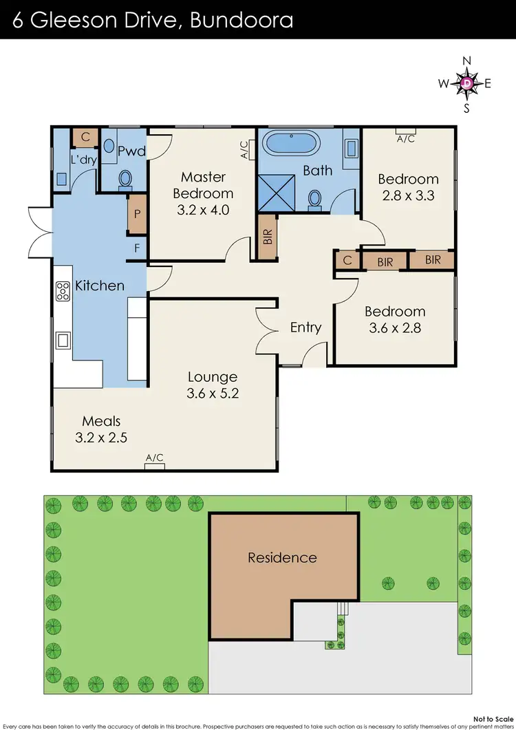 Floorplan of Homely house listing, 6 Gleeson Drive, Bundoora VIC 3083