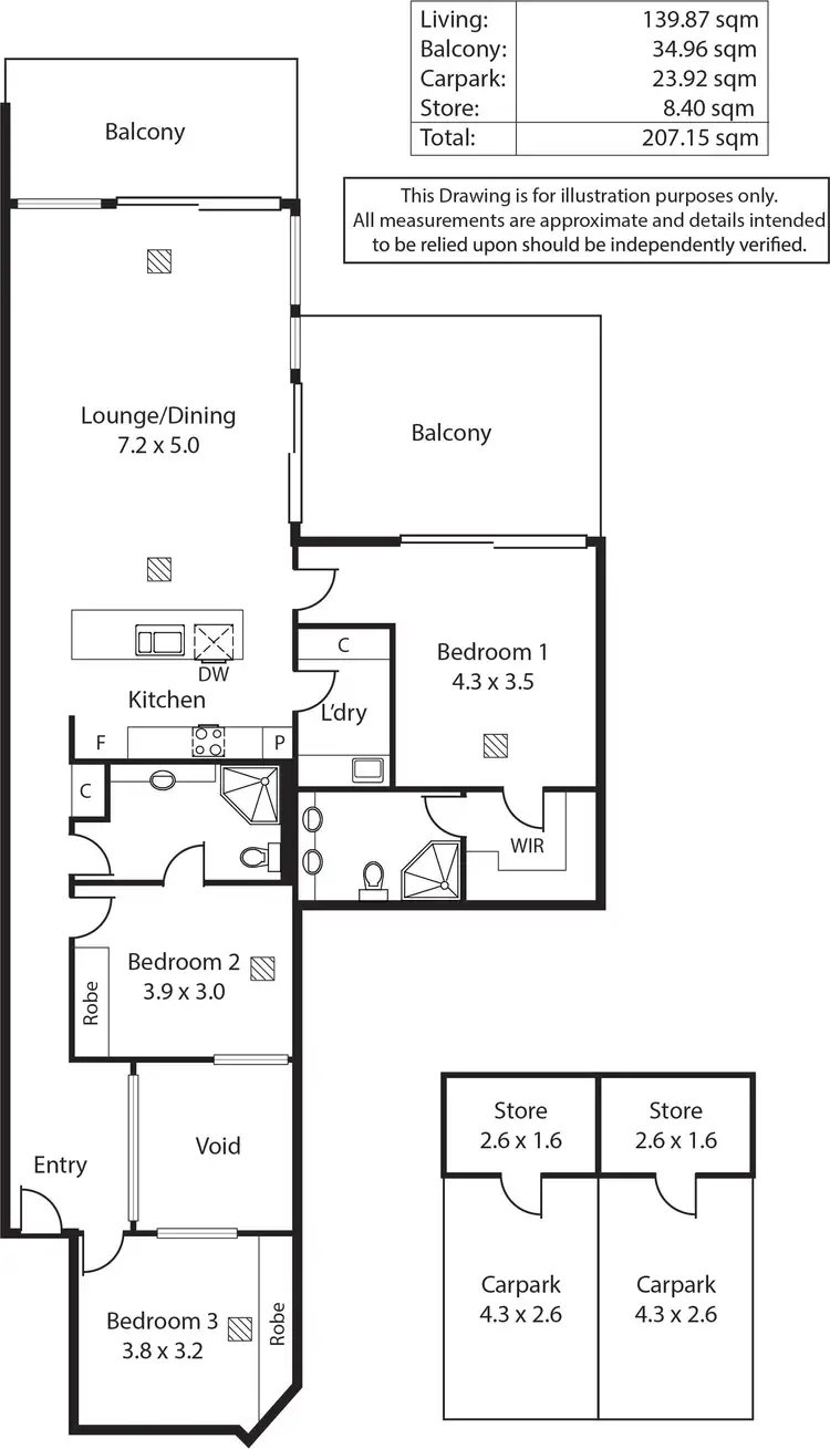 Floorplan of Homely apartment listing, 304/50 . Esplanade, Christies Beach SA 5165