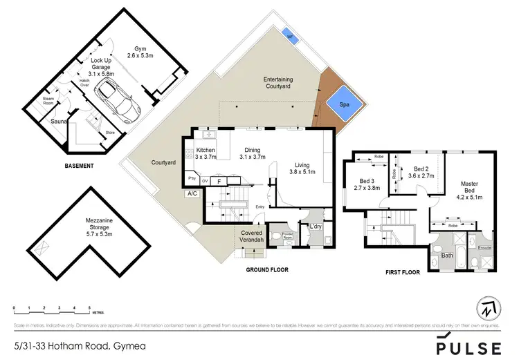 Floorplan of Homely townhouse listing, 5/31-33 Hotham Road, Gymea NSW 2227