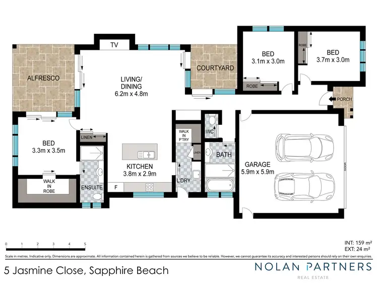 Floorplan of Homely house listing, 5 Jasmine Close, Sapphire Beach NSW 2450