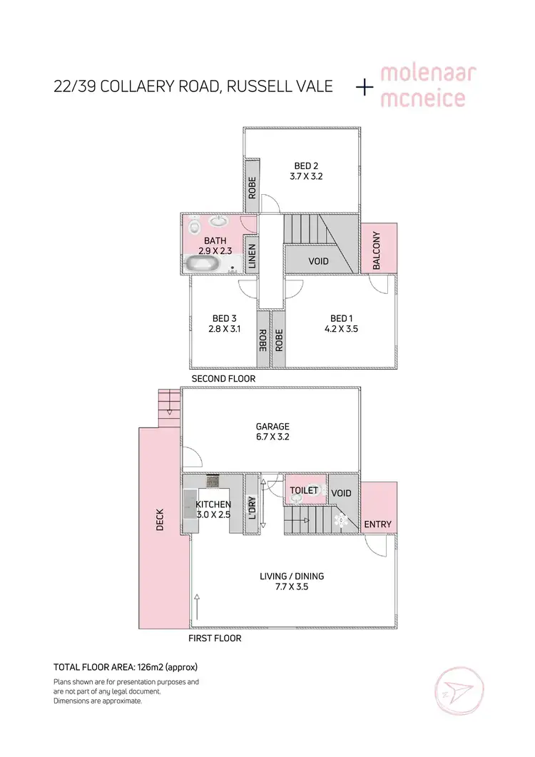 Floorplan of Homely townhouse listing, 22/39 Collaery Road, Russell Vale NSW 2517