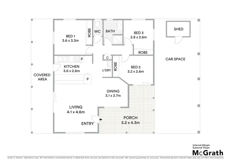 Floorplan of Homely unit listing, 1/107 Pennycuick Street, West Rockhampton QLD 4700