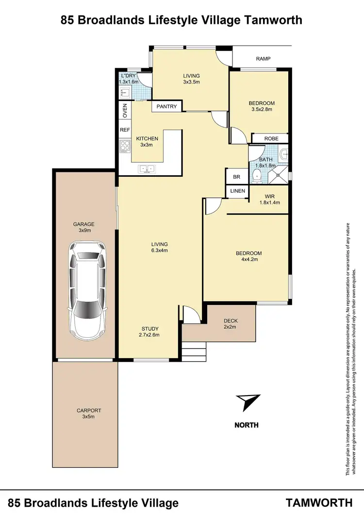 Floorplan of Homely villa listing, 85 Broadlands Gardens, Tamworth NSW 2340