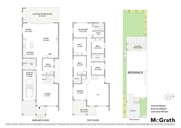 Floorplan of Homely semi-detached listing, 23 Tulong Avenue, Oatlands NSW 2117
