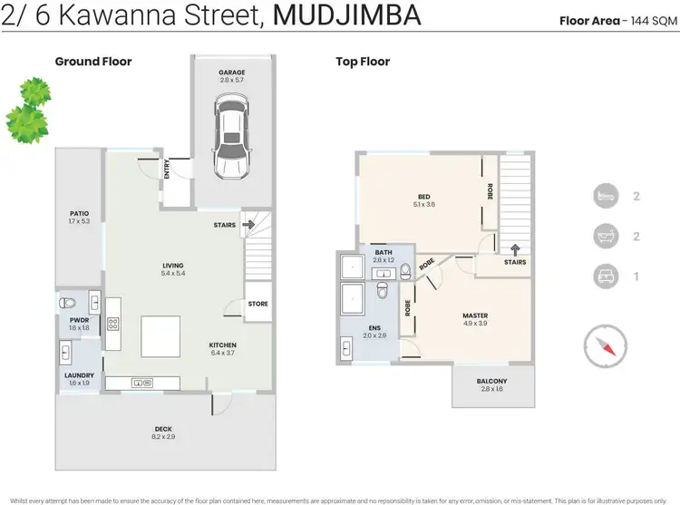 Floorplan of Homely unit listing, 2/6 Kawanna Street, Mudjimba QLD 4564