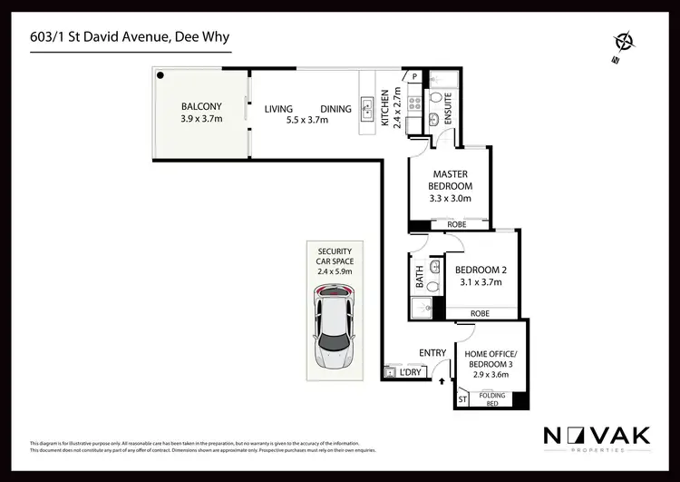 Floorplan of Homely apartment listing, 603/697-701 Pittwater Road, Dee Why NSW 2099